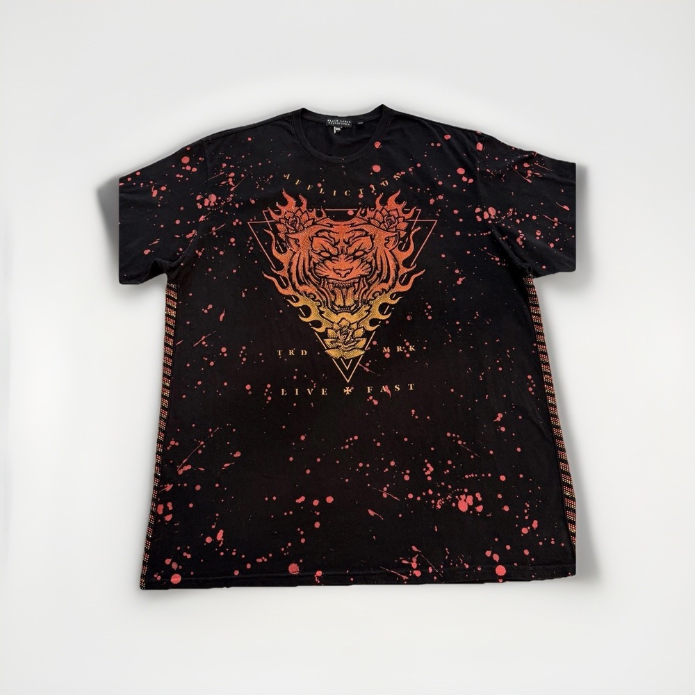 Affliction Men's Black Label Mystic Dagger  T Shirt Size 3XL Y2K 90s